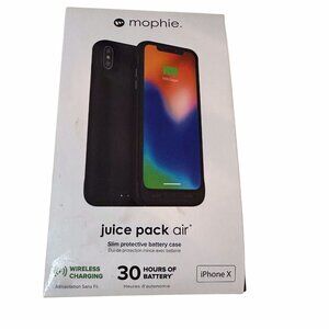 Mophie Juice Pack Air Battery Case iPhone X XS Black Wireless Charging Qi
